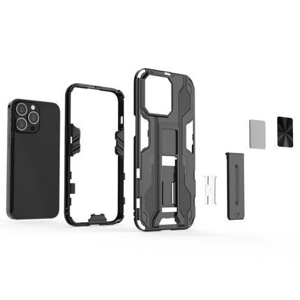 Supersonic PC + TPU Shock-proof Protective Case with Holder For iPhone 13 Pro(Green)-garmade.com