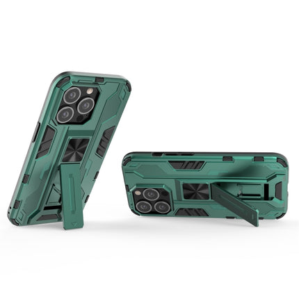 Supersonic PC + TPU Shock-proof Protective Case with Holder For iPhone 13 Pro(Green)-garmade.com