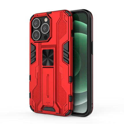 Supersonic PC + TPU Shock-proof Protective Case with Holder For iPhone 13 Pro(Red)-garmade.com