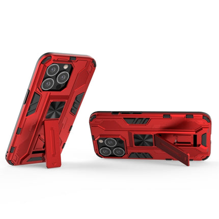 Supersonic PC + TPU Shock-proof Protective Case with Holder For iPhone 13 Pro(Red)-garmade.com