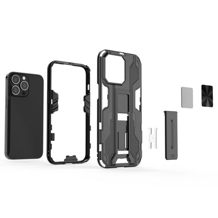 Supersonic PC + TPU Shock-proof Protective Case with Holder For iPhone 13 Pro(Grey)-garmade.com