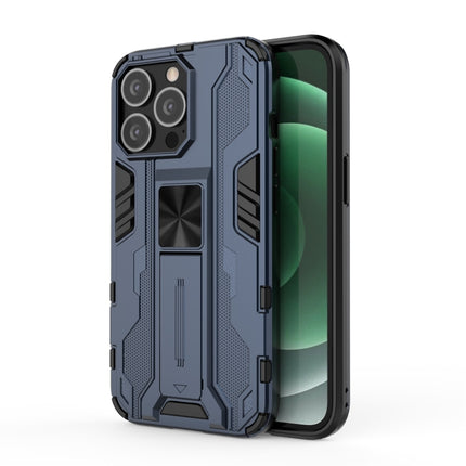 Supersonic PC + TPU Shock-proof Protective Case with Holder For iPhone 13 Pro(Blue)-garmade.com