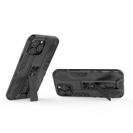 Supersonic PC + TPU Shock-proof Protective Case with Holder For iPhone 13 Pro Max(Black)-garmade.com