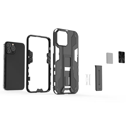 Supersonic PC + TPU Shock-proof Protective Case with Holder For iPhone 13 Pro Max(Silver)-garmade.com