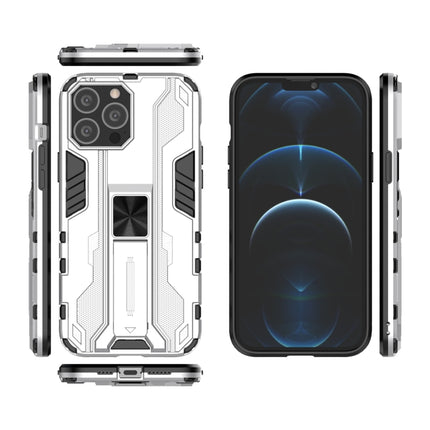 Supersonic PC + TPU Shock-proof Protective Case with Holder For iPhone 13 Pro Max(Silver)-garmade.com