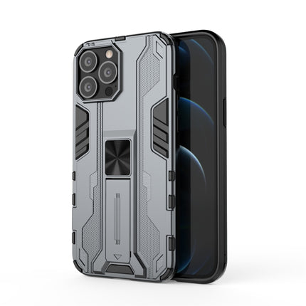 Supersonic PC + TPU Shock-proof Protective Case with Holder For iPhone 13 Pro Max(Grey)-garmade.com