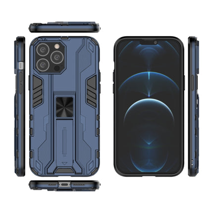 Supersonic PC + TPU Shock-proof Protective Case with Holder For iPhone 13 Pro Max(Blue)-garmade.com