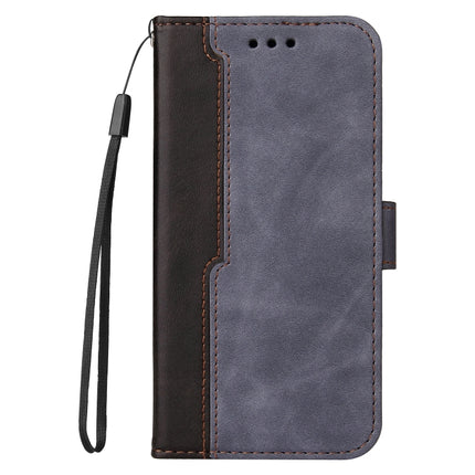 Business Stitching-Color Horizontal Flip PU Leather Case with Holder & Card Slots & Photo Frame For iPhone 13 mini(Grey)-garmade.com