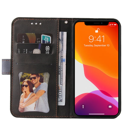 Business Stitching-Color Horizontal Flip PU Leather Case with Holder & Card Slots & Photo Frame For iPhone 13 mini(Grey)-garmade.com