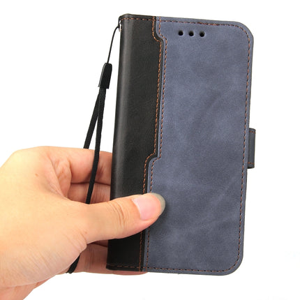 Business Stitching-Color Horizontal Flip PU Leather Case with Holder & Card Slots & Photo Frame For iPhone 13 (Grey)-garmade.com
