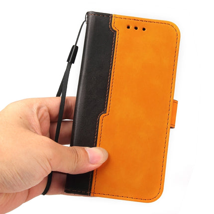 Business Stitching-Color Horizontal Flip PU Leather Case with Holder & Card Slots & Photo Frame For iPhone 13 Pro (Orange)-garmade.com