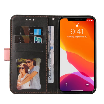 Business Stitching-Color Horizontal Flip PU Leather Case with Holder & Card Slots & Photo Frame For iPhone 13 Pro (Pink)-garmade.com