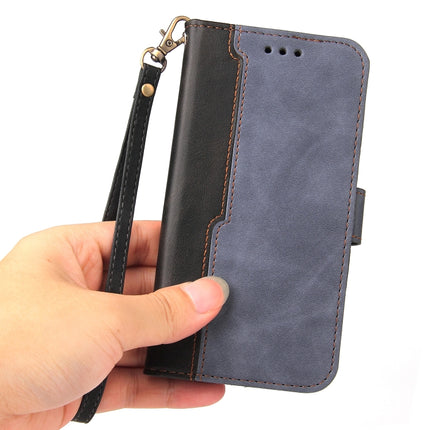 Business Stitching-Color Horizontal Flip PU Leather Case with Holder & Card Slots & Photo Frame For iPhone 13 Pro Max (Grey)-garmade.com