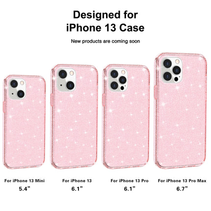 Shockproof Terminator Style Glitter Powder Protective Case For iPhone 13 mini(Pink)-garmade.com