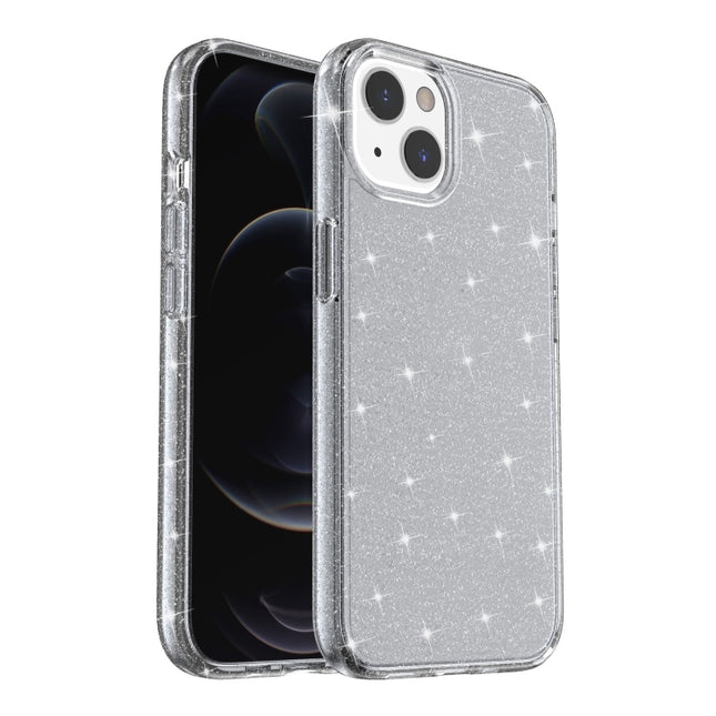 Shockproof Terminator Style Glitter Powder Protective Case For iPhone 13 mini(Grey)-garmade.com