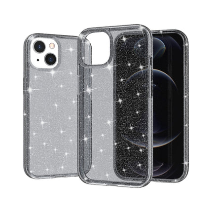 Shockproof Terminator Style Glitter Powder Protective Case For iPhone 13 mini(Grey)-garmade.com