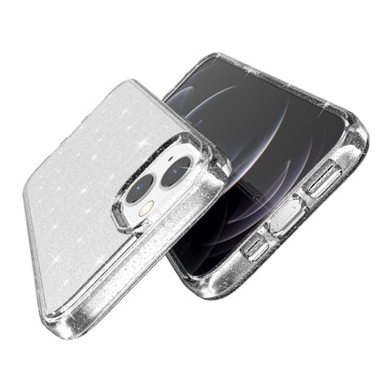 Shockproof Terminator Style Glitter Powder Protective Case For iPhone 13 mini(White)-garmade.com