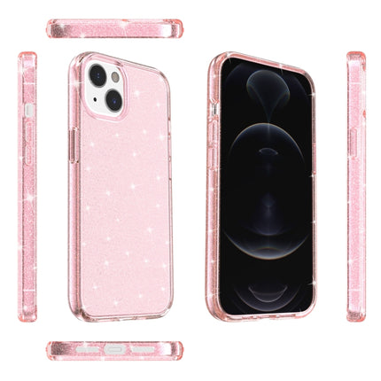 Shockproof Terminator Style Glitter Powder Protective Case For iPhone 13(Pink)-garmade.com