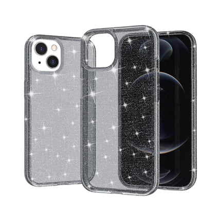 Shockproof Terminator Style Glitter Powder Protective Case For iPhone 13(Grey)-garmade.com