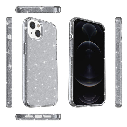 Shockproof Terminator Style Glitter Powder Protective Case For iPhone 13(Grey)-garmade.com