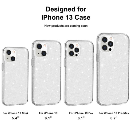 Shockproof Terminator Style Glitter Powder Protective Case For iPhone 13(White)-garmade.com