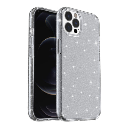 Shockproof Terminator Style Glitter Powder Protective Case For iPhone 13 Pro(Grey)-garmade.com