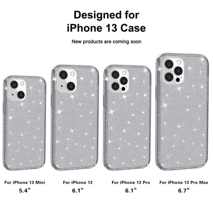 Shockproof Terminator Style Glitter Powder Protective Case For iPhone 13 Pro(Grey)-garmade.com