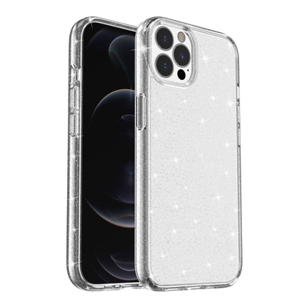 Shockproof Terminator Style Glitter Powder Protective Case For iPhone 13 Pro(White)-garmade.com