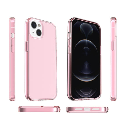 Shockproof Terminator Style Transparent Protective Case For iPhone 13 mini(Pink)-garmade.com