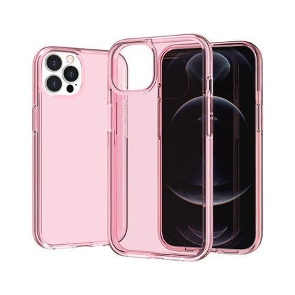 Shockproof Terminator Style Transparent Protective Case For iPhone 13 Pro(Pink)-garmade.com