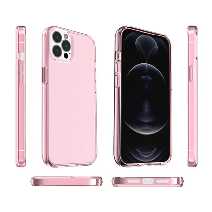 Shockproof Terminator Style Transparent Protective Case For iPhone 13 Pro(Pink)-garmade.com