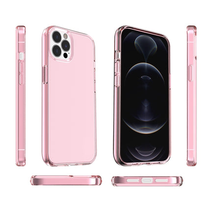 Shockproof Terminator Style Transparent Protective Case For iPhone 13 Pro Max(Pink)-garmade.com