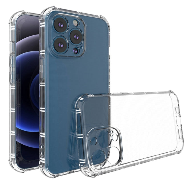 Straight Side Dual Bone Anti-fall TPU Transparent Protective Case For iPhone 13 Pro-garmade.com