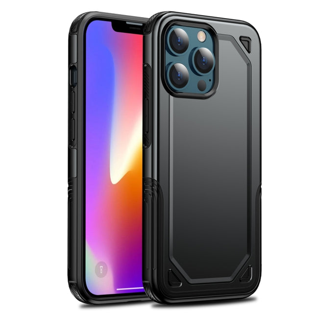 Shockproof Rugged Armor Protective Case For iPhone 13 mini(Black)-garmade.com