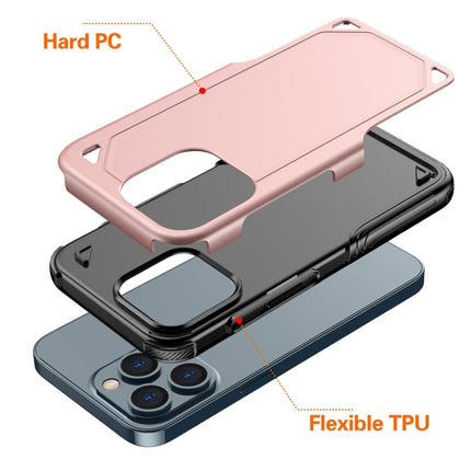Shockproof Rugged Armor Protective Case For iPhone 13 mini(Rose Gold)-garmade.com