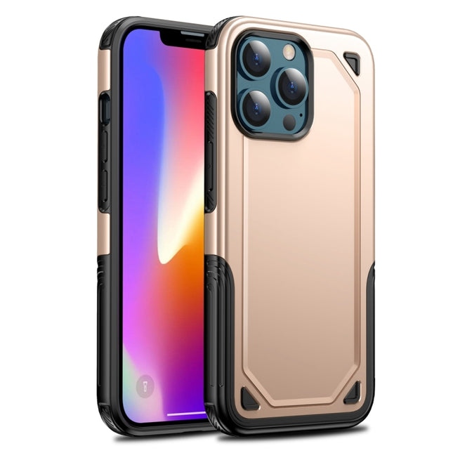 Shockproof Rugged Armor Protective Case For iPhone 13(Gold)-garmade.com
