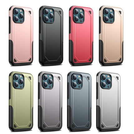 Shockproof Rugged Armor Protective Case For iPhone 13(Rose Gold)-garmade.com