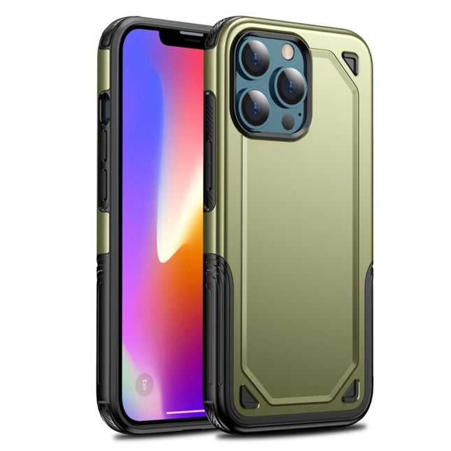 Shockproof Rugged Armor Protective Case For iPhone 13 Pro(Olive Green)-garmade.com