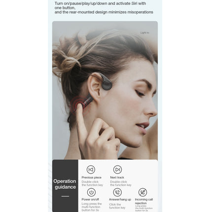 Lenovo X4 Bluetooth 5.0 Waterproof Bone Conduction Wireless Bluetooth Earphone(Black)-garmade.com