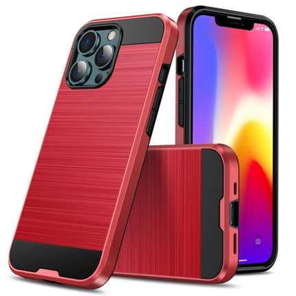 Brushed Texture Shockproof Protective Case For iPhone 13 mini(Red)-garmade.com