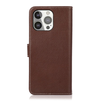 Litchi Texture PU + TPU Horizontal Flip Leather Case with Holder & Card Slots & Wallet For iPhone 13 Pro(Brown)-garmade.com