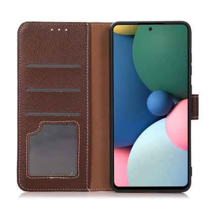 Litchi Texture PU + TPU Horizontal Flip Leather Case with Holder & Card Slots & Wallet For iPhone 13 Pro(Brown)-garmade.com