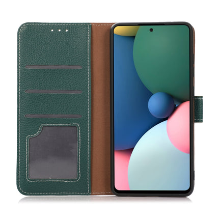 Litchi Texture PU + TPU Horizontal Flip Leather Case with Holder & Card Slots & Wallet For iPhone 13 Pro(Dark Green)-garmade.com