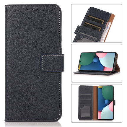 Litchi Texture PU + TPU Horizontal Flip Leather Case with Holder & Card Slots & Wallet For iPhone 13(Dark Blue)-garmade.com