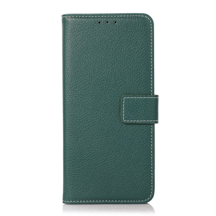Litchi Texture PU + TPU Horizontal Flip Leather Case with Holder & Card Slots & Wallet For iPhone 13(Dark Green)-garmade.com