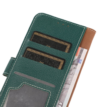 Litchi Texture PU + TPU Horizontal Flip Leather Case with Holder & Card Slots & Wallet For iPhone 13(Dark Green)-garmade.com