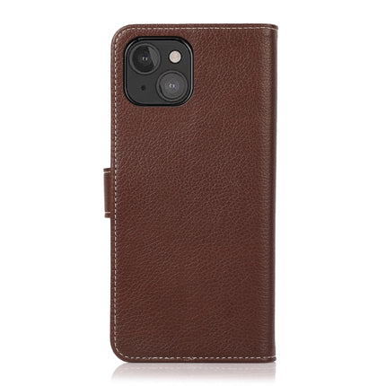 Litchi Texture PU + TPU Horizontal Flip Leather Case with Holder & Card Slots & Wallet For iPhone 13 mini(Brown)-garmade.com