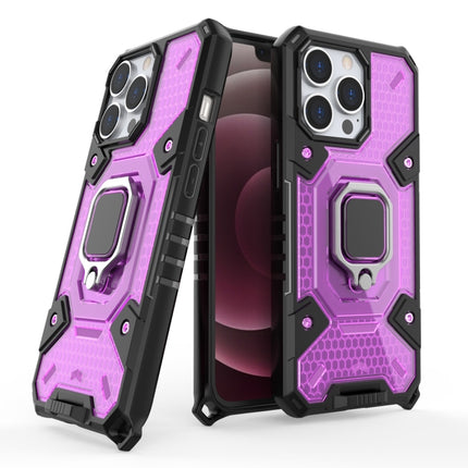 Space PC+TPU Ring Holder Protective Case For iPhone 13 Pro(Purple)-garmade.com