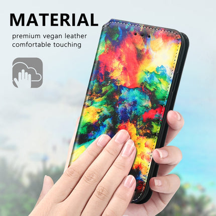 Colored Drawing Magnetic Horizontal Flip PU Leather Case with Holder & Card Slots & Wallet For iPhone 13 mini(Color Cloud)-garmade.com