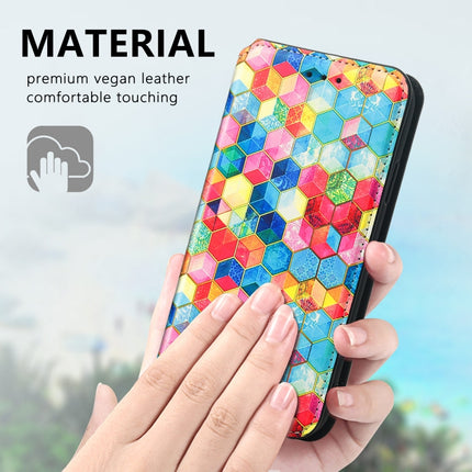 Colored Drawing Magnetic Horizontal Flip PU Leather Case with Holder & Card Slots & Wallet For iPhone 13 mini(Magic Space)-garmade.com